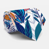 Maximalist Blue Floral Stropdas (Opgerold)