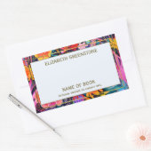 Maximalist Floral Auteur Handtekening Boekplaat Rechthoekige Sticker (Envelop)