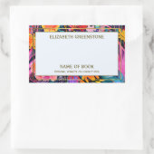 Maximalist Floral Auteur Handtekening Boekplaat Rechthoekige Sticker (Tas)