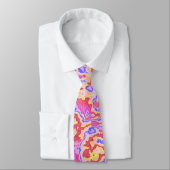 Maximalist Neon Trippy Zure Trip Groovy Marmer Stropdas (Gebonden)