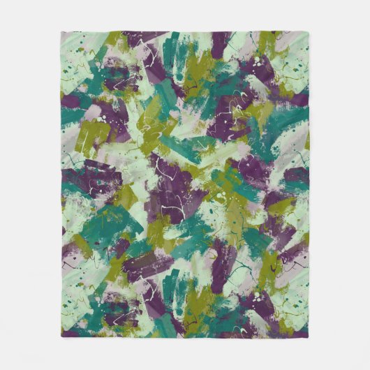 Maximalist Paint Splatters Fleece Deken (Voorkant)