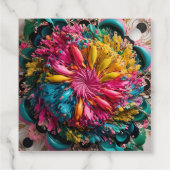 Maximalist Printable Eclectic Abstract Kleurrijk Bedankjes Labels (Achterkant)