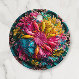 Maximalist Printable Eclectic Abstract Kleurrijk Bedankjes Labels