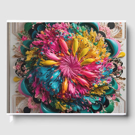 Maximalist Printable Eclectic Abstract Kleurrijk Gastenboek