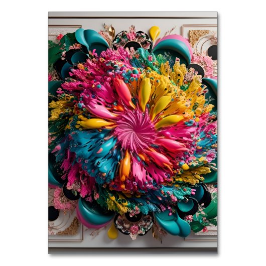 Maximalist Printable Eclectic Abstract Kleurrijk Kaart (Voorkant)