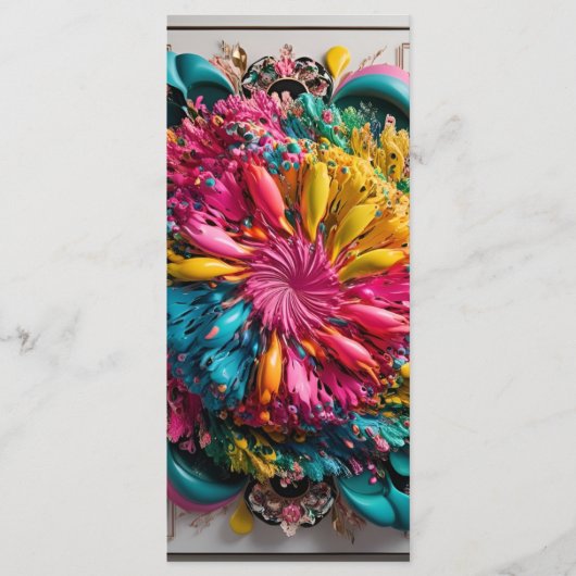 Maximalist Printable Eclectic Abstract Kleurrijk Menu (Voorkant)