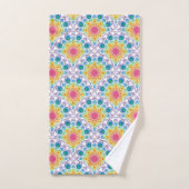 Maximalist Rainbow Floral Fountain Art Deco Scales Bad Handdoek (Handdoek)