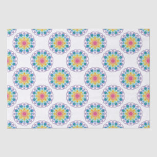 Maximalist Rainbow Floral Fountain Polka Dot Craft Tissuepapier