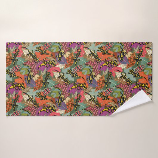 maximalist salamander forest (Serviette de bain)