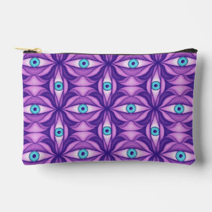 Maximalistisch Abstract Botanisch Oogpatroon Paars Etui