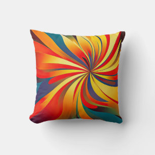 Maximalistisch bloemengolvend ontwerp kussen