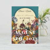 Maximalistisch jasje met toned Wedding Save the Da Date (Staand voorkant)