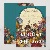 Maximalistisch jasje met toned Wedding Save the Da Date (Voorkant / Achterkant)