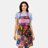 Maximalistisch tropisch bloemig Oerwoud Schort (Gedragen)