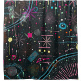 Maximalistische Abstracte Expressie  Douchegordijn (Voorkant)