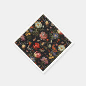 Maximalistische barokbloemen servet (Hoek)