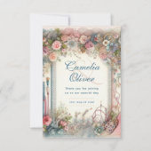 Maximalistische bruiloft Bloemen Dank u Bedankkaart (Voorkant)