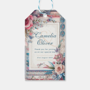 Maximalistische bruiloft  Bloemen gunst geschenken Cadeaulabel