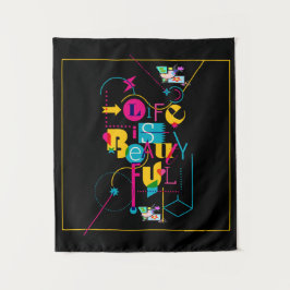 Maximalistische Design voor levendige persoonlijkh Wandkleed