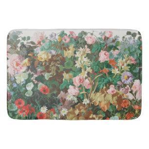 Maximalistische droom vintage bloemenprint badmat