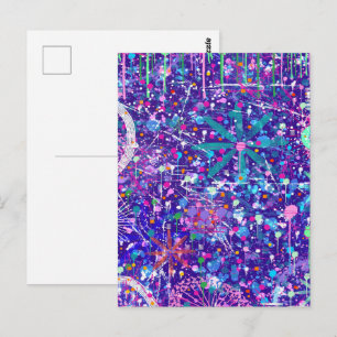 Maximalistische Kunst: Te Veel in Mijn Gedachten Briefkaart