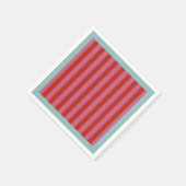 Maximalistische roze en rode streep met turquoise  servet (Hoek)