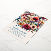 Maximalistische Trouw Uitnodigingen Bloem Thema GO (Gedraaid)