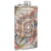 Maximalistische Vintage Decoupage Heupfles (Rechts)