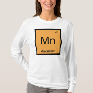 Maximiliaan Naam Chemie Element Periodiek Systeem T-shirt