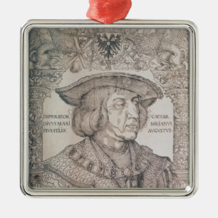 Maximilian I, keizer van Duitsland, 1518 Metalen Ornament
