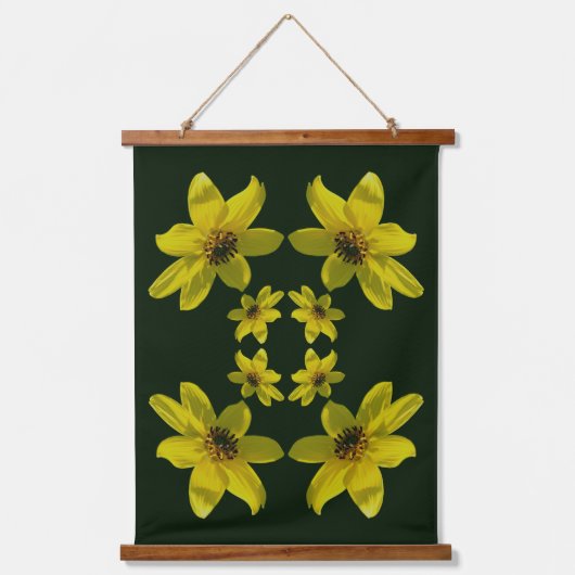 Maximilian Sunflower Floral Abstract Hangend Wandkleed (Voorkant)