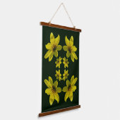 Maximilian Sunflower Floral Abstract Hangend Wandkleed (Gebogen)
