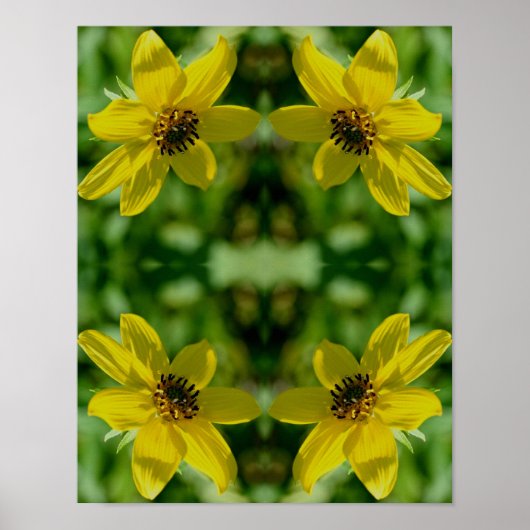 Maximilian Sunflower Floral Abstract Poster (Voorkant)