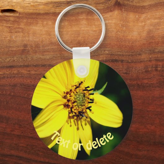 Maximilian Sunflower Flower Personalized Sleutelhanger (Voorkant)