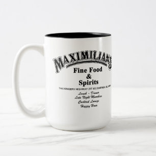 Maximilian's Fine Food & Spirits, Darien, Illinois Tweekleurige Koffiemok
