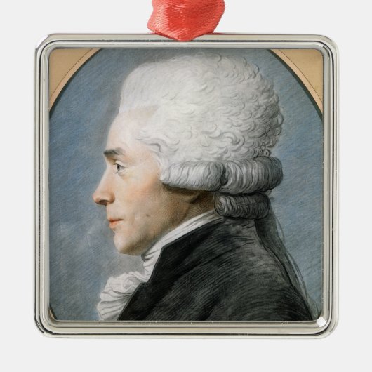Maximilien de Robespierre Metalen Ornament (Voorkant)