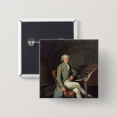 Maximilien de Robespierre Vierkante Button 5,1 Cm (Voorkant /achterkant)