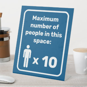 Maximum aantal mensen reclamebord met voetstuk