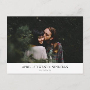 Maximum Minimalisme Aangepaste foto Opslaan Datum Aankondigingskaart