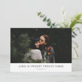 Maximum Minimalisme Photo Enregistrer la carte Dat (Debout devant)