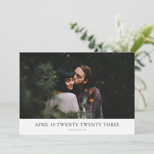 Maximum Minimalisme Photo Enregistrer la carte Dat (Debout devant)