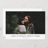 Maximum Minimalisme Photo Enregistrer la carte Dat (Devant / Derrière)