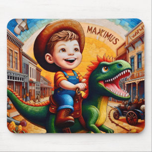 MAXIMUS ~ Rijden op een dinosaurus! ~ Mousepad Muismat