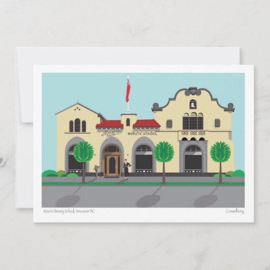 Maxine Beauty School - Vancouver BC Feestdagenkaart (Voorkant)