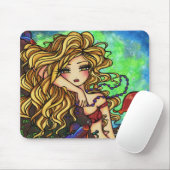 "Maxine" Mermaid Beta Fish Fantasy Fairy Art Muismat (Met muis)