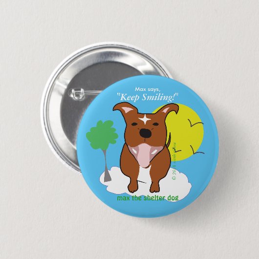 Max's Blijf lachen 2 1/4" Button (Voorkant /achterkant)