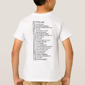 Max's om lijst te doen t-shirt (Achterkant)