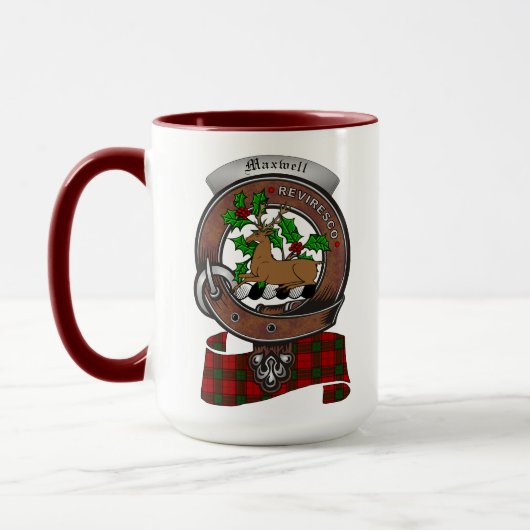 Maxwell Clan Badge Combo 15oz Mug (Gauche)