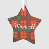 Maxwell clan Pset Scottish tartan Ornament (voorkant)