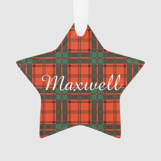 Maxwell clan Pset Scottish tartan Ornament (voorkant)